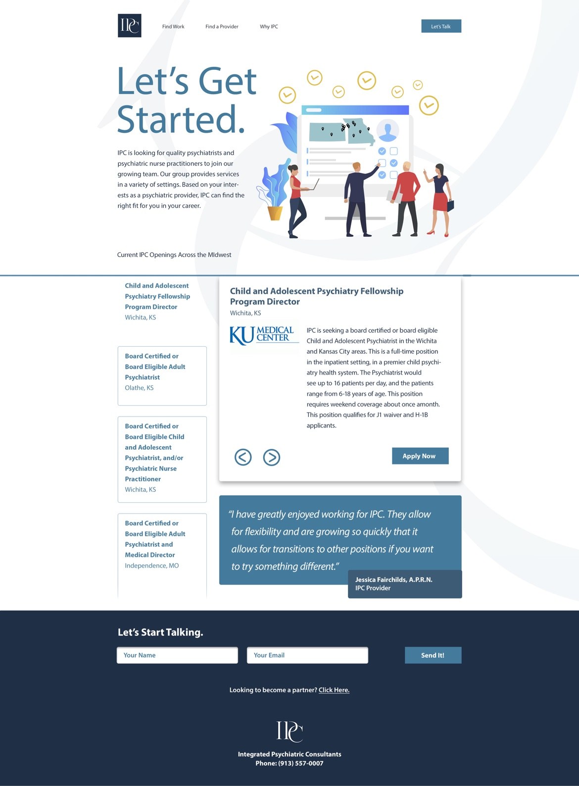 IPC Website — jobs page concept