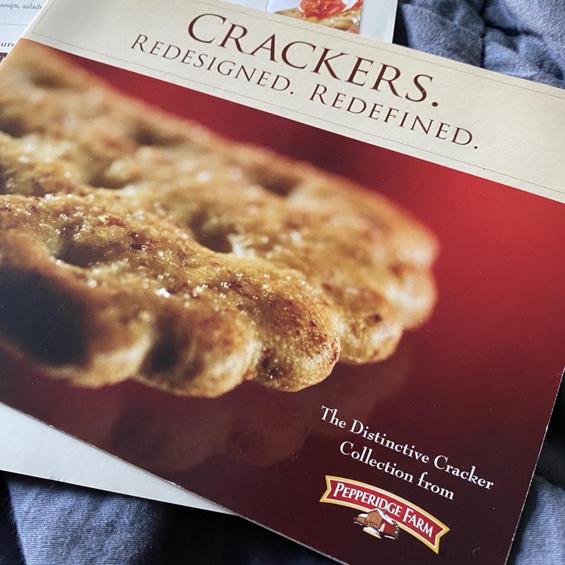 Pepperidge Farm — “Crackers. Redesigned. Redefined.” cover